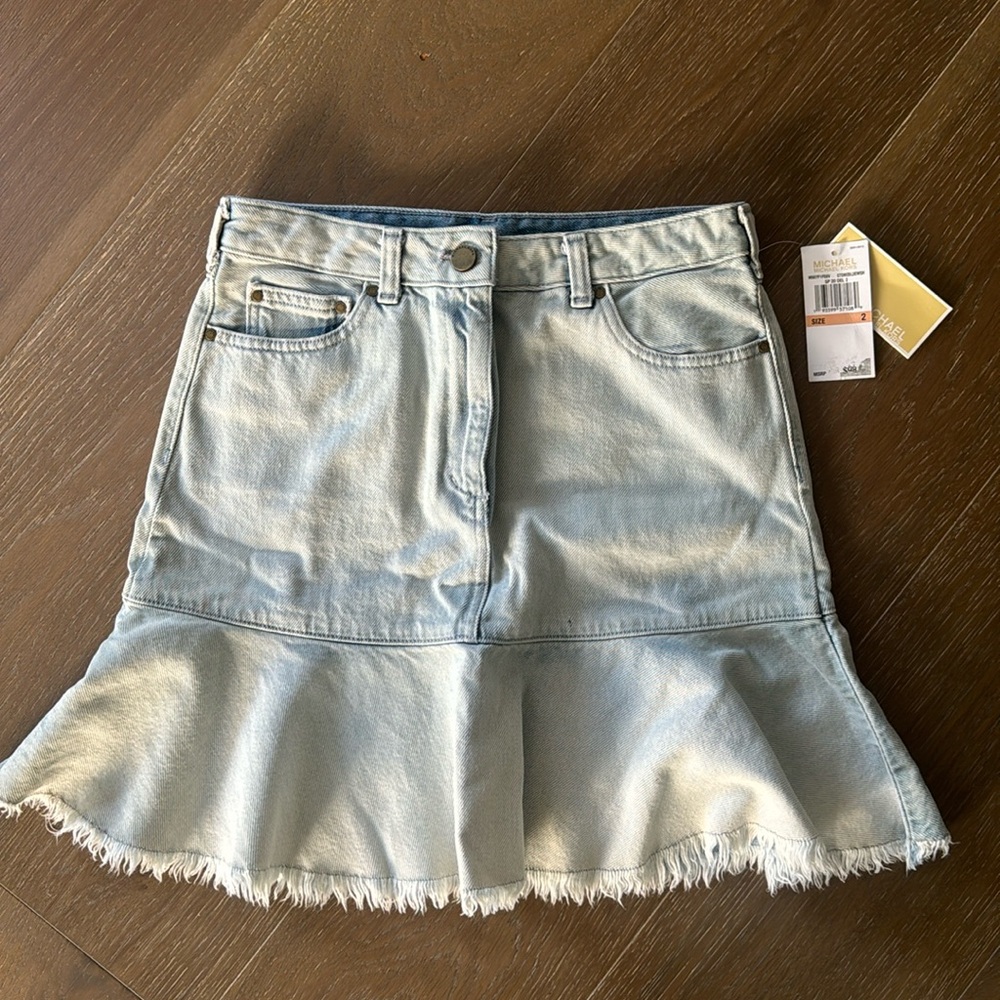 Michael Kors denim skirt sz 2 NWT